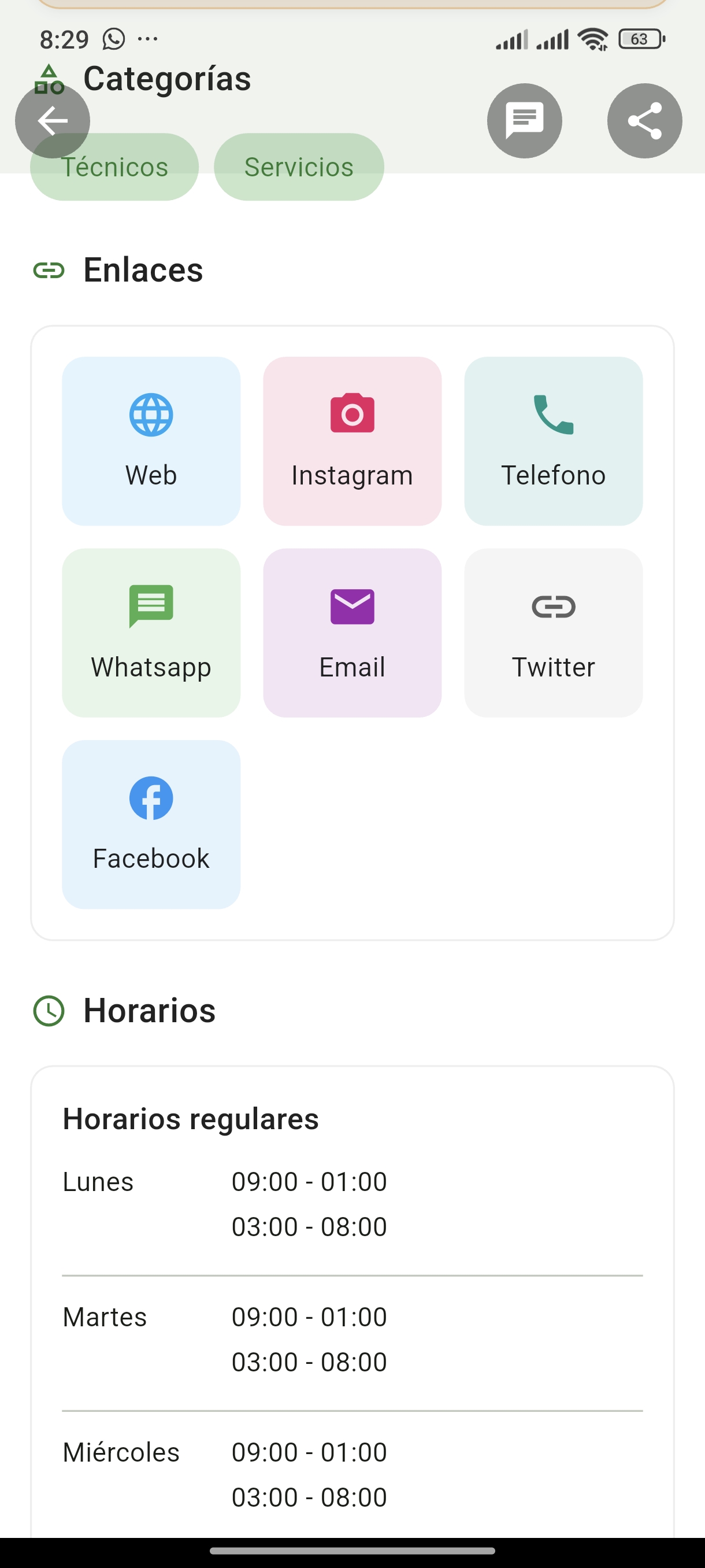 Información de Contacto